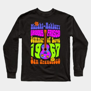 60s 70s Retro Flower Power - Groovy Frisco 1 Long Sleeve T-Shirt